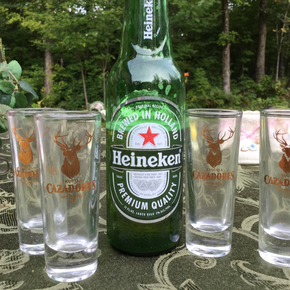 🦌 CAZADORES Shot Glasses Set of 4 NWOT Rare Find